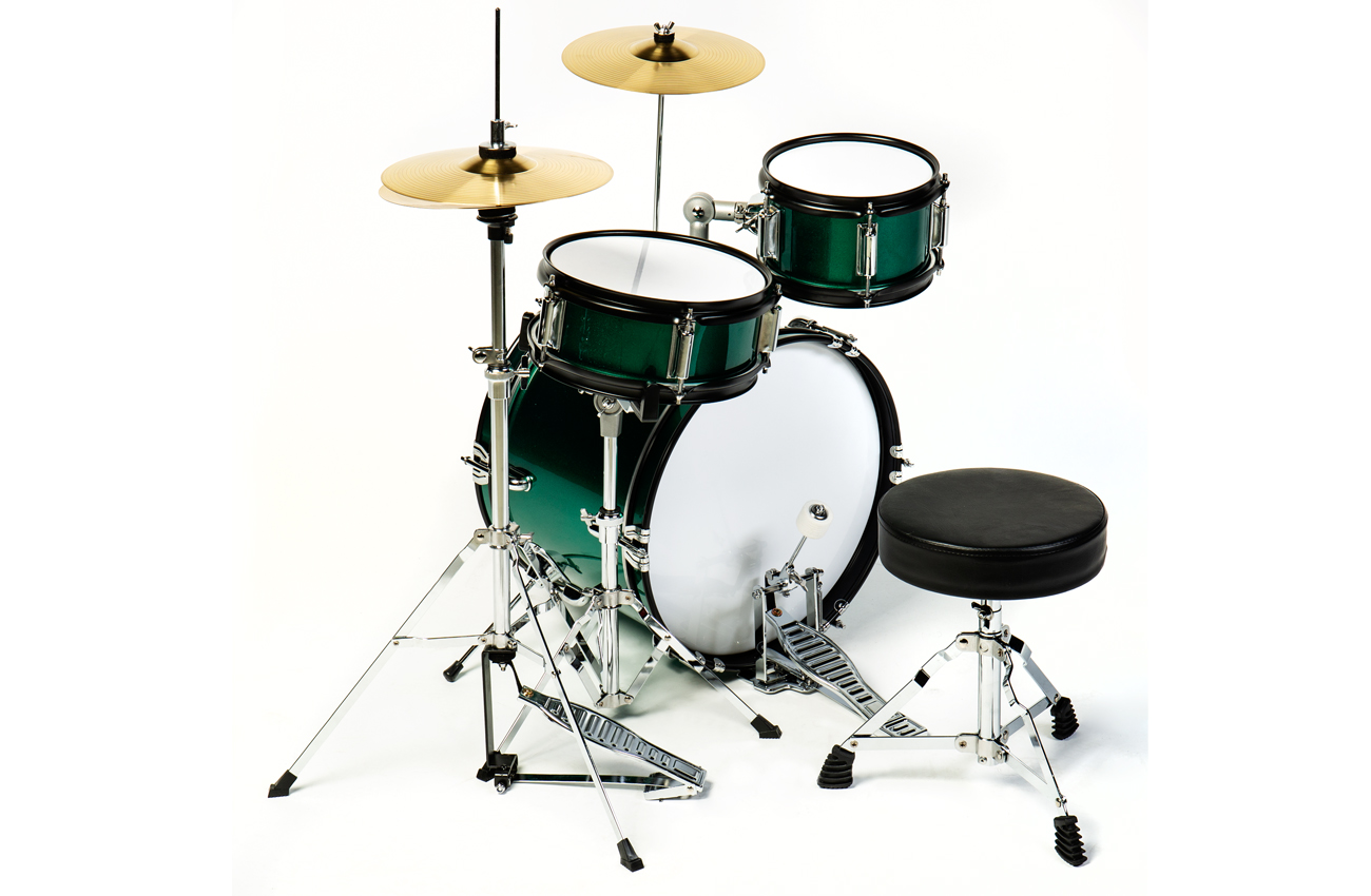 JBJ1042H "Luis" Junior 3-Piece Drum-Kit (Green) | MUSIC STORE