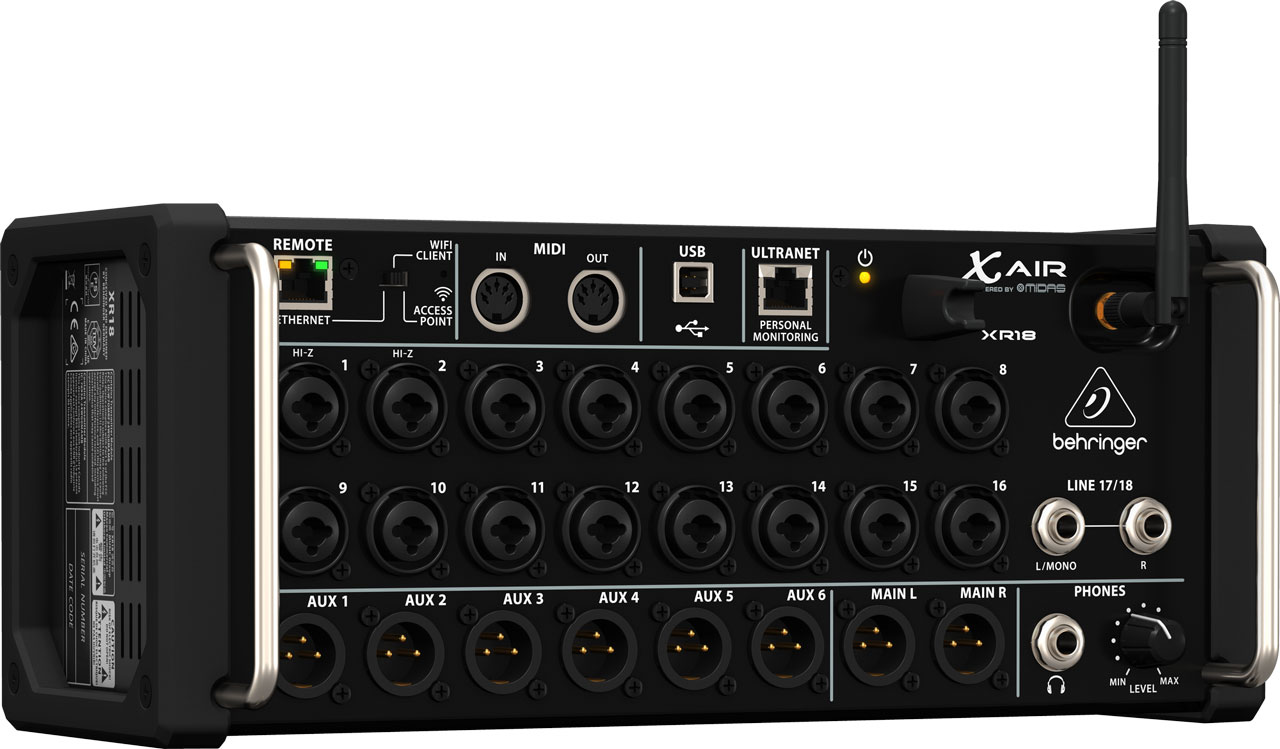 Slovenien Abe Marty Fielding Behringer XR18 X-Air - with IPad Control | MUSIC STORE professional