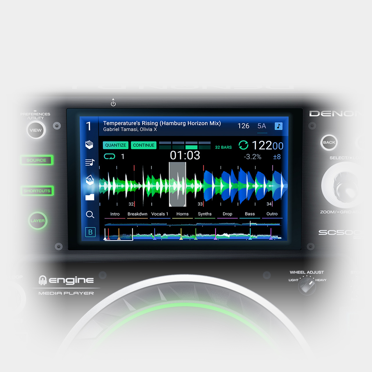 Reproductor multimedia profesional para DJ con pantalla multitáctil de 7″ Denon  DJ SC5000 Prime – Sonotec